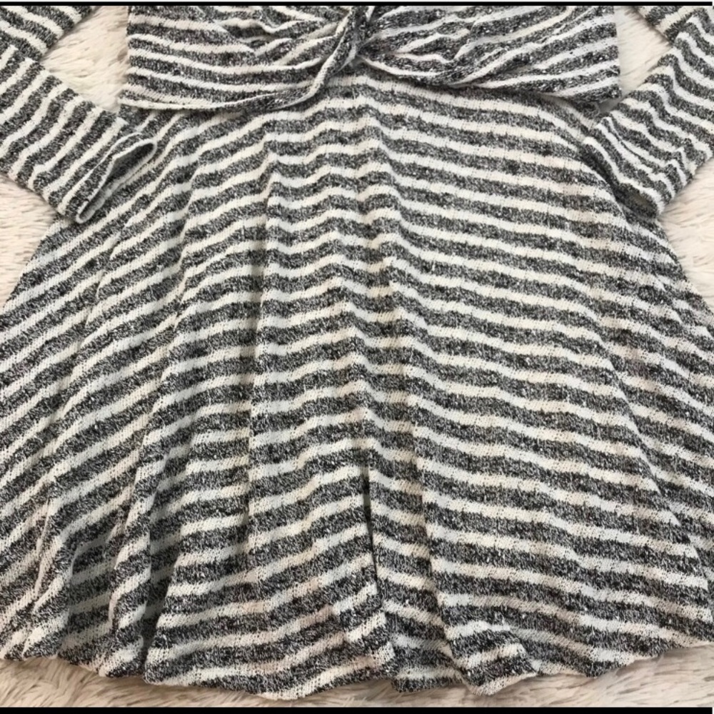 Free People Striped Knit V-neck Dress - Picture 4 of 7